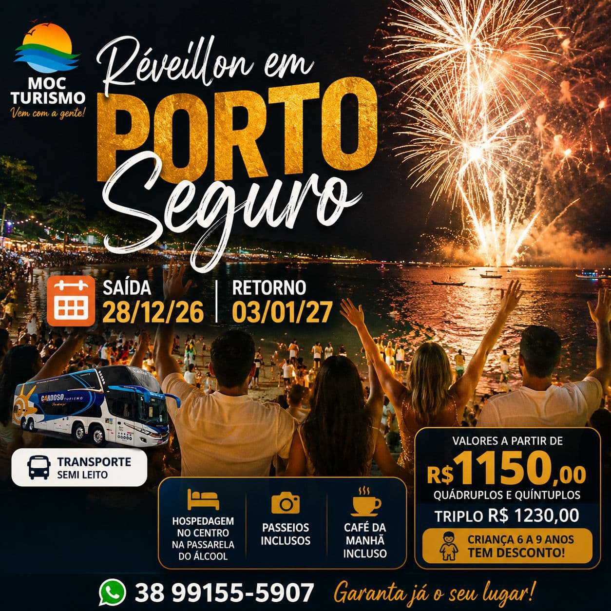 Porto Seguro - BA | 28 de dezembro a 04 de janeiro - Réveillon